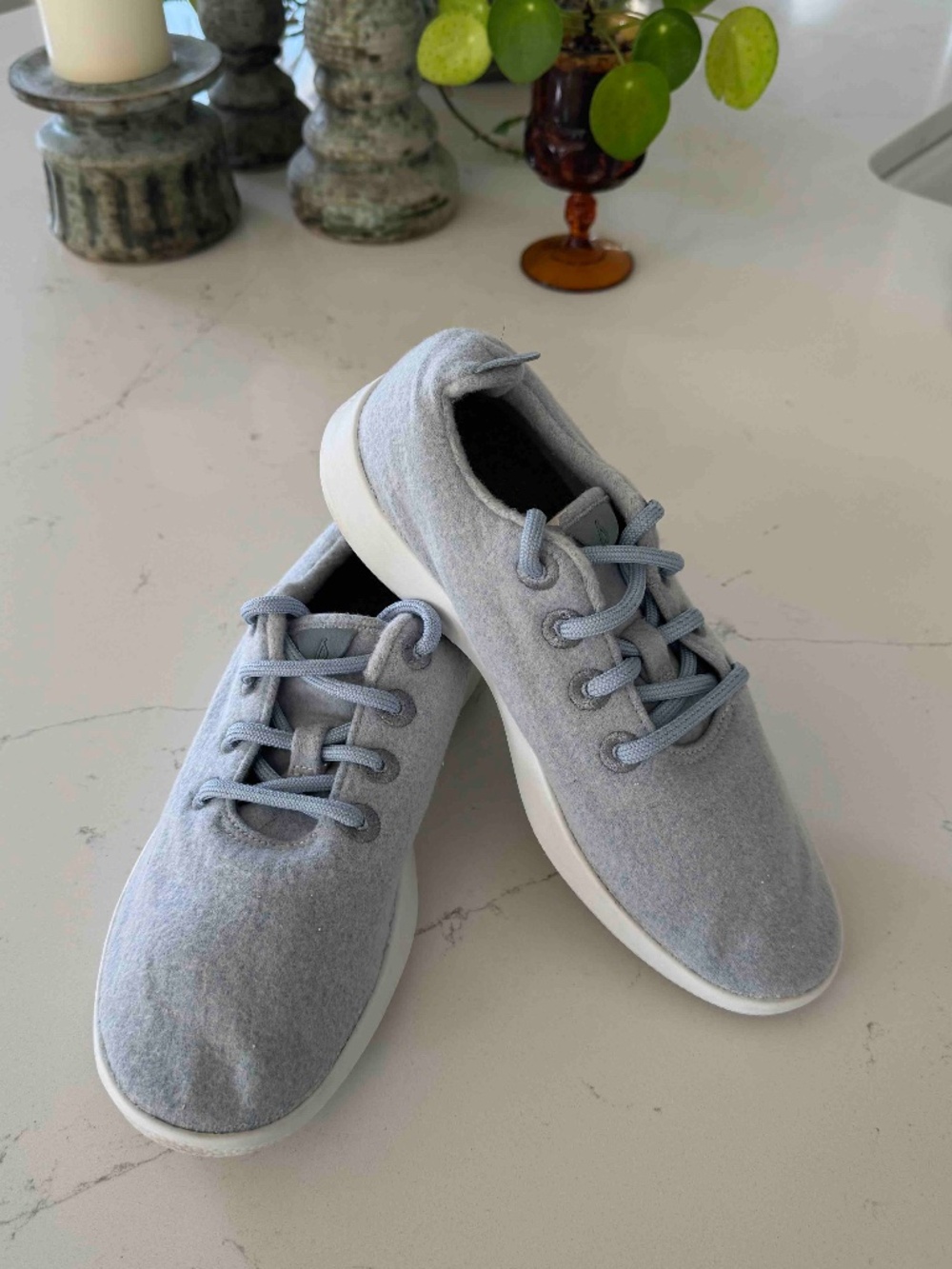 Allbirds Light Blue The Wool Runner Tennis Shoes Sz 8